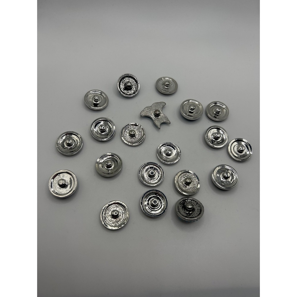 Lot 20 Snap Button Charms Green Blue Mixed Designs Ginger 18mm‎ Jewelry Set - Picture 2 of 2